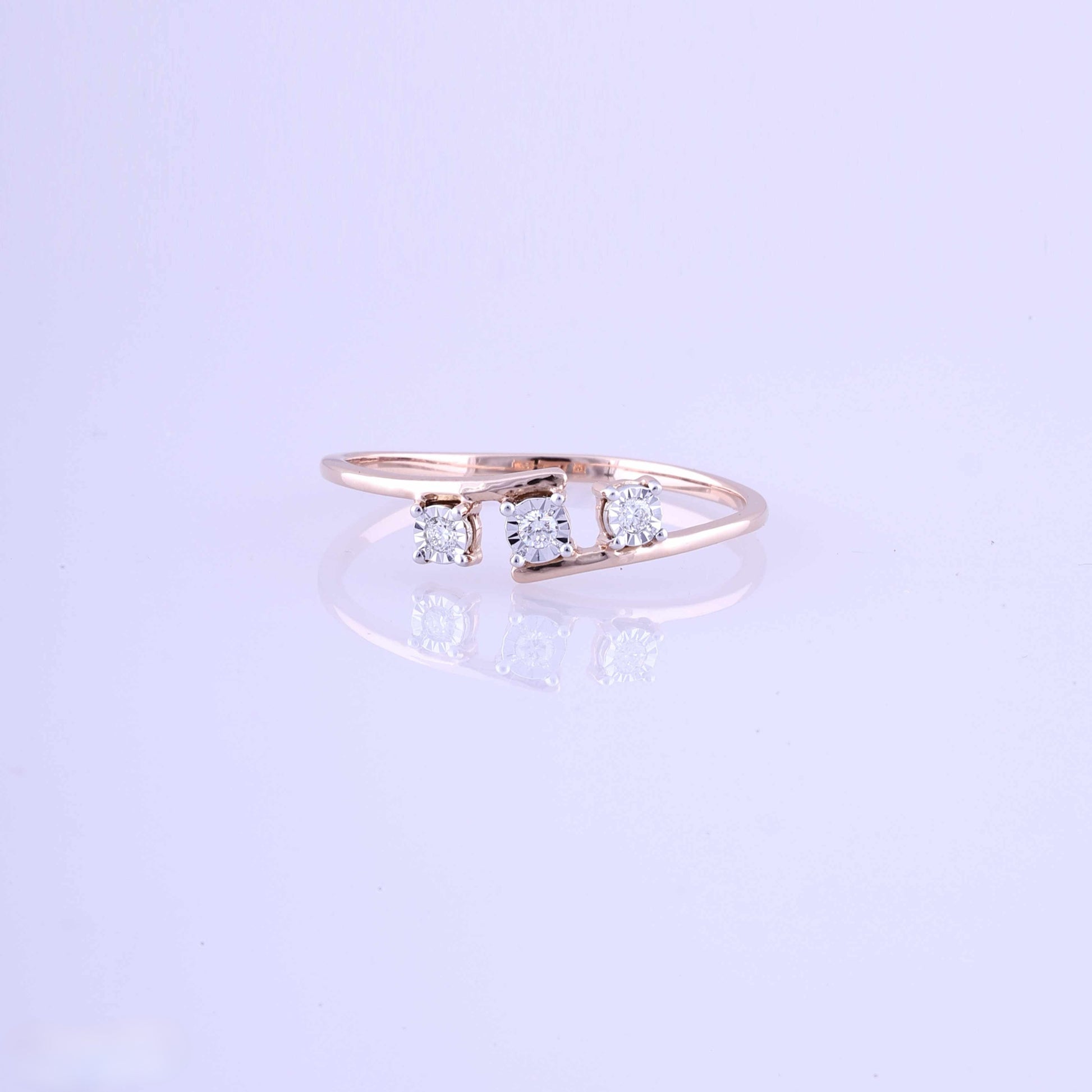 Diamond RING With 1.152 Gms of 18 Kt Gold and 0.038 Cts of Certified Natural Diamonds Code: MJ26RG638