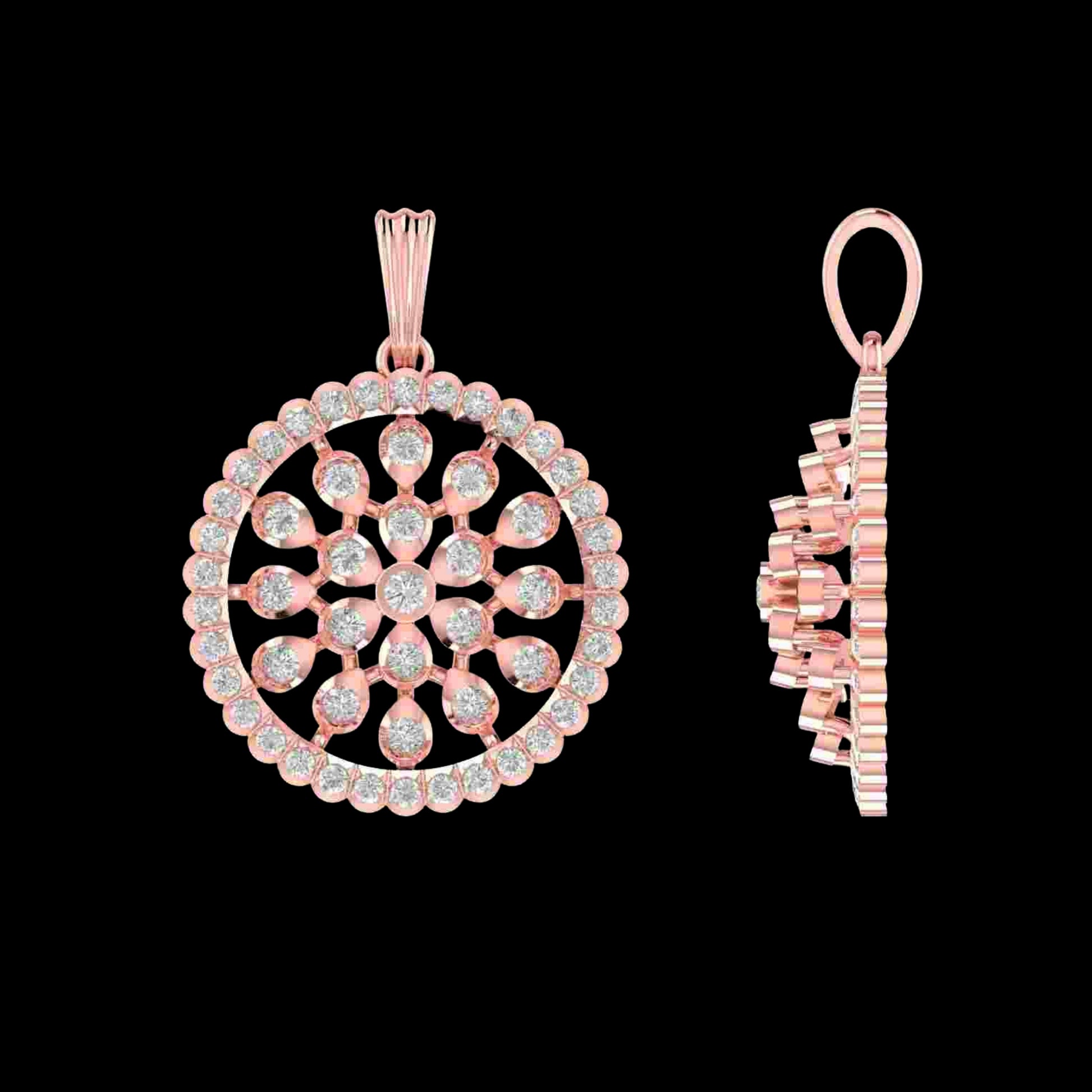 Diamond PENDANT With 4.318 Gms of 18 Kt Gold and 0.851 Cts of Certified Natural Diamonds Code: MJ26PND62