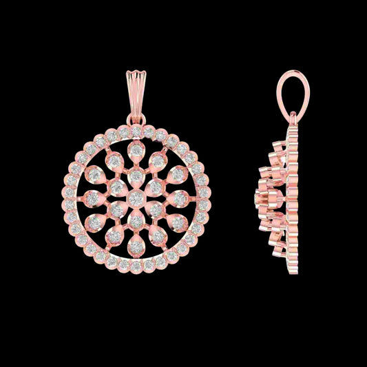 Diamond PENDANT With 4.318 Gms of 18 Kt Gold and 0.851 Cts of Certified Natural Diamonds Code: MJ26PND62