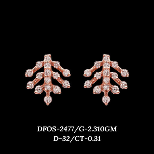 Diamond EARRING With 2.31 Gms of 18 Kt Gold and 0.31 Cts of Certified Natural Diamonds Code: MJ26ER460