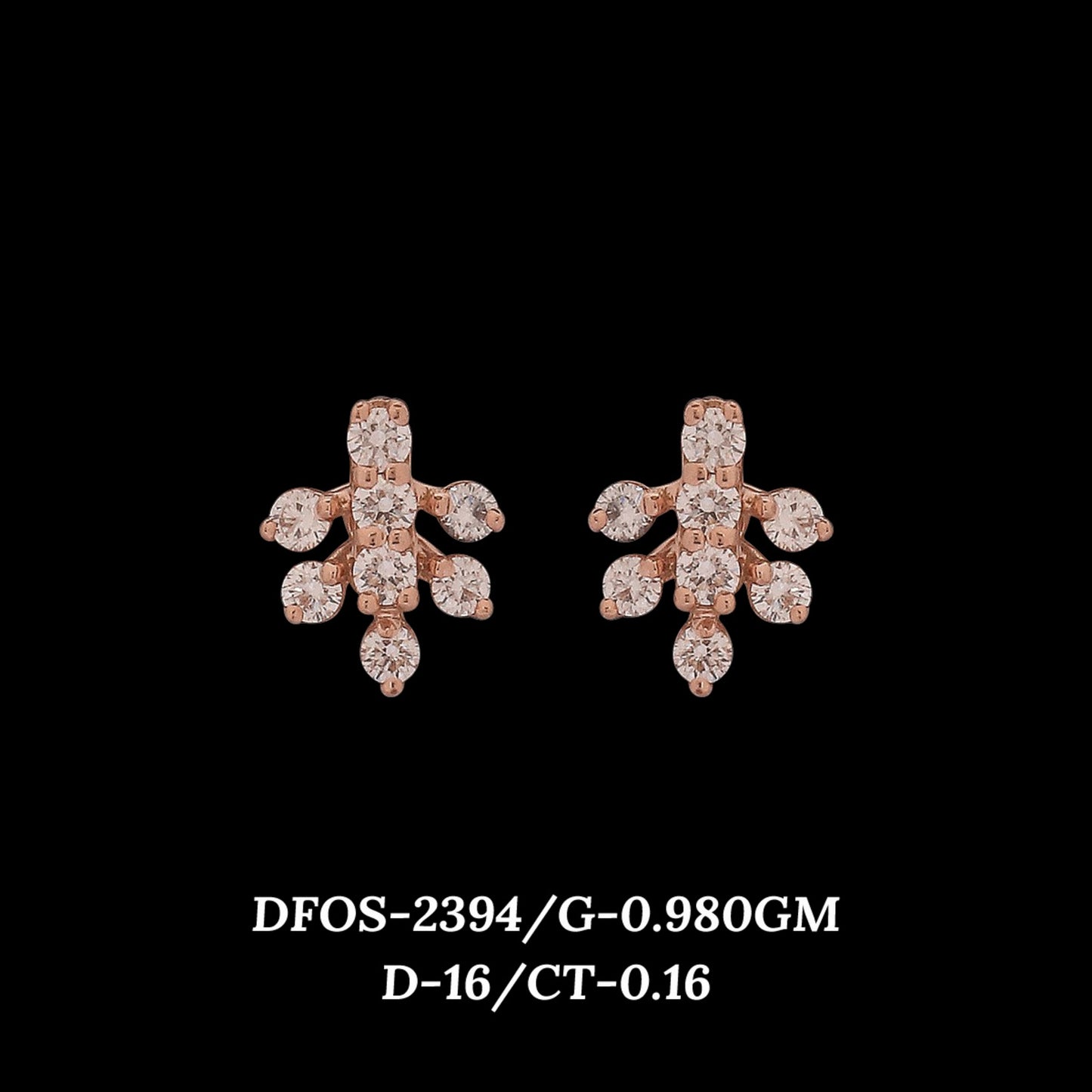 Diamond EARRING With 0.98 Gms of 18 Kt Gold and 0.16 Cts of Certified Natural Diamonds Code: MJ26ER441