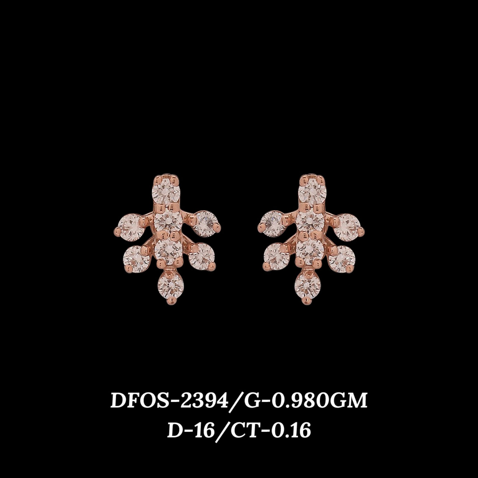 Diamond EARRING With 0.98 Gms of 18 Kt Gold and 0.16 Cts of Certified Natural Diamonds Code: MJ26ER441