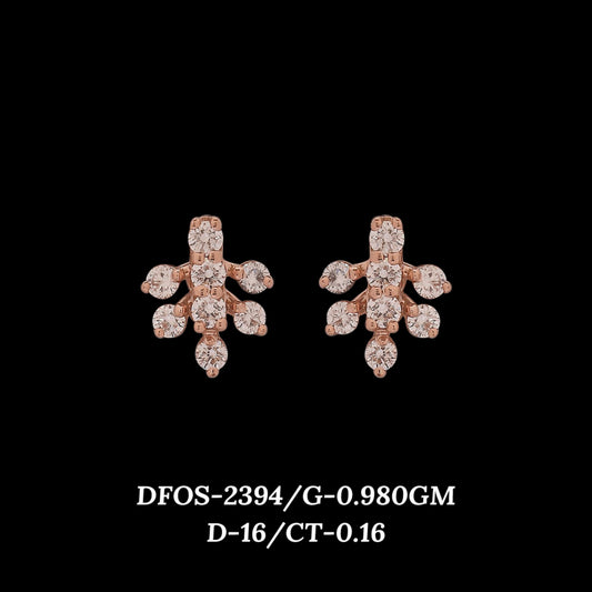 Diamond EARRING With 0.98 Gms of 18 Kt Gold and 0.16 Cts of Certified Natural Diamonds Code: MJ26ER441