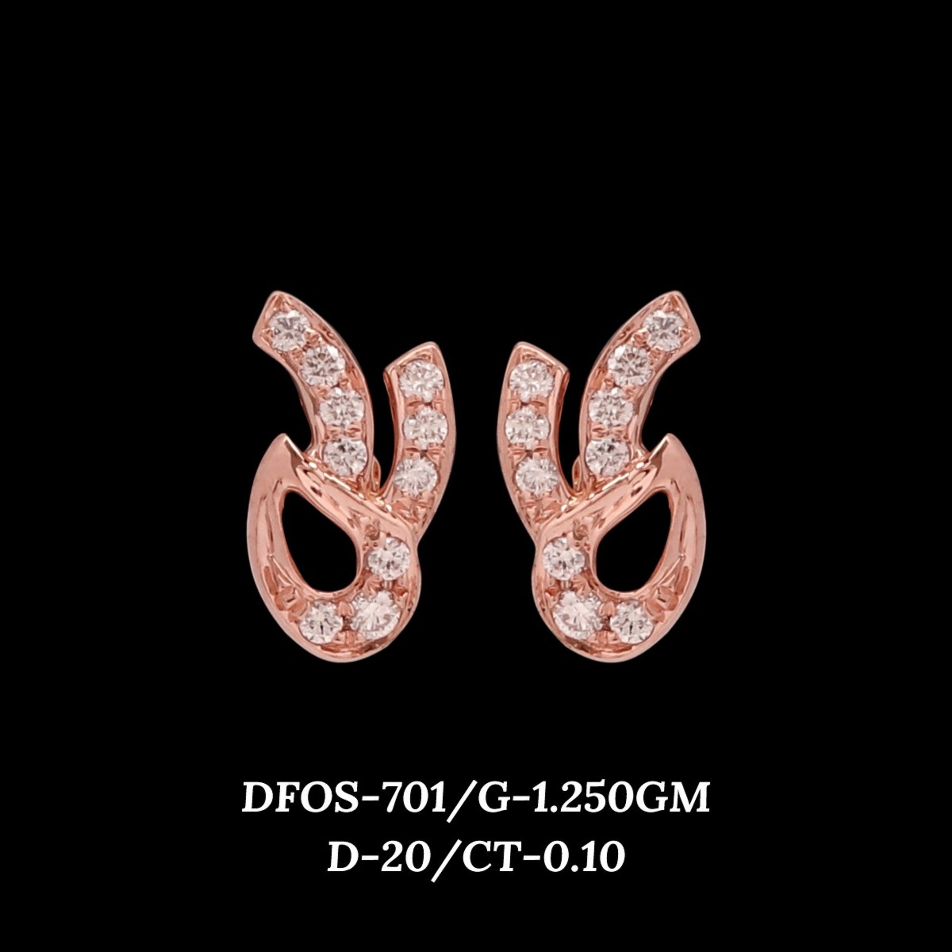 Diamond EARRING With 1.25 Gms of 18 Kt Gold and 0.1 Cts of Certified Natural Diamonds Code: MJ26ER572