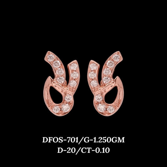 Diamond EARRING With 1.25 Gms of 18 Kt Gold and 0.1 Cts of Certified Natural Diamonds Code: MJ26ER572