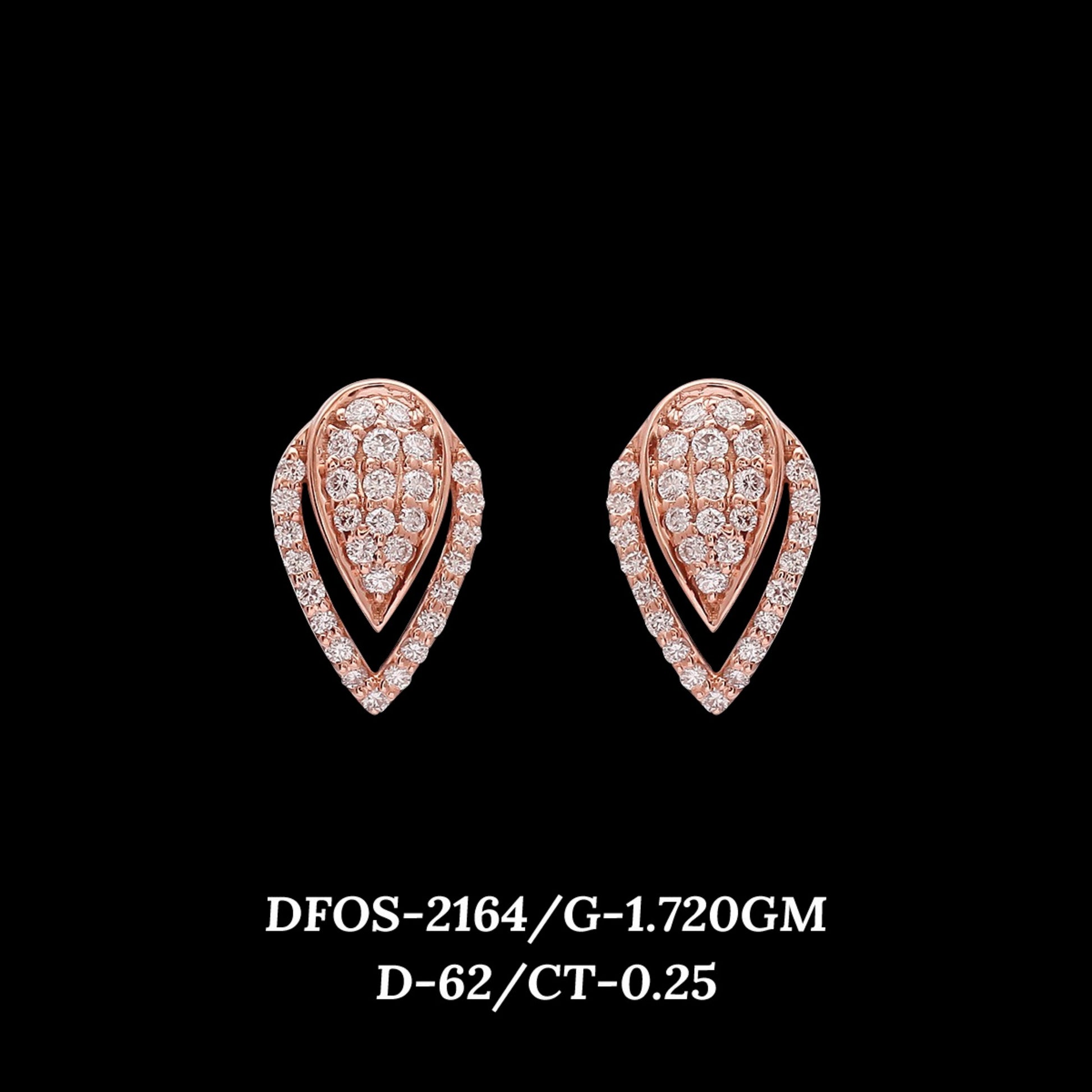Diamond EARRING With 1.72 Gms of 18 Kt Gold and 0.25 Cts of Certified Natural Diamonds Code: MJ26ER359