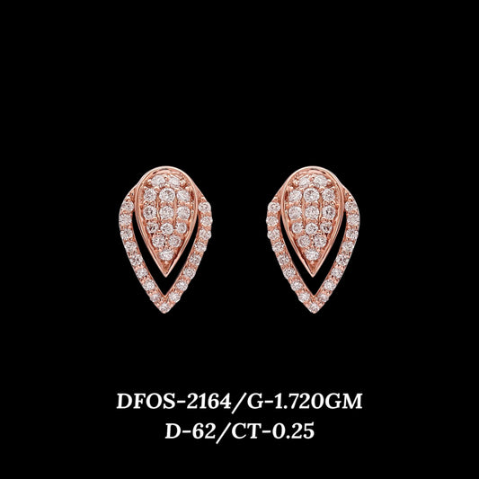 Diamond EARRING With 1.72 Gms of 18 Kt Gold and 0.25 Cts of Certified Natural Diamonds Code: MJ26ER359