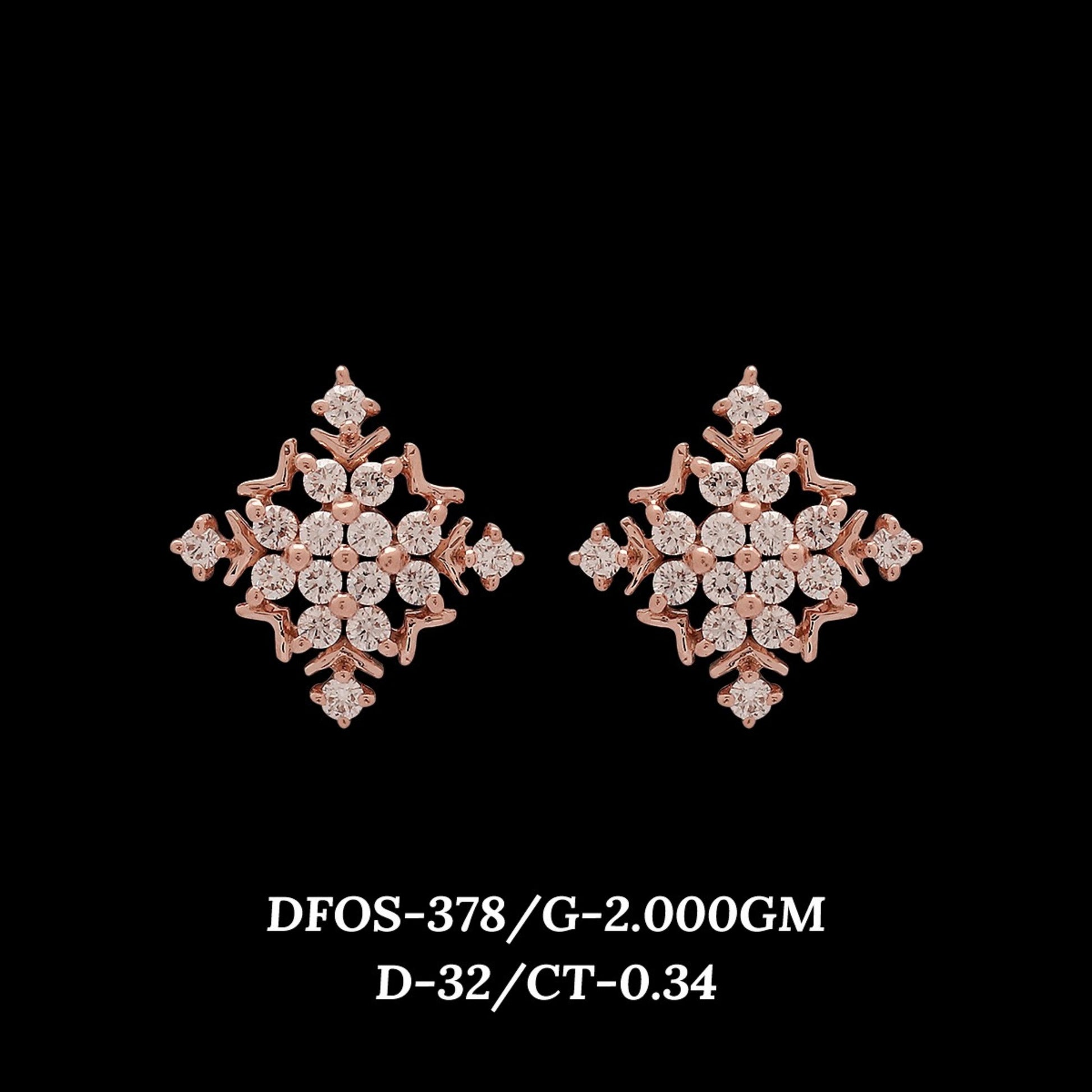 Diamond EARRING With 2 Gms of 18 Kt Gold and 0.34 Cts of Certified Natural Diamonds Code: MJ26ER509