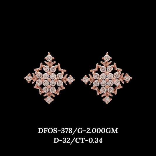 Diamond EARRING With 2 Gms of 18 Kt Gold and 0.34 Cts of Certified Natural Diamonds Code: MJ26ER509