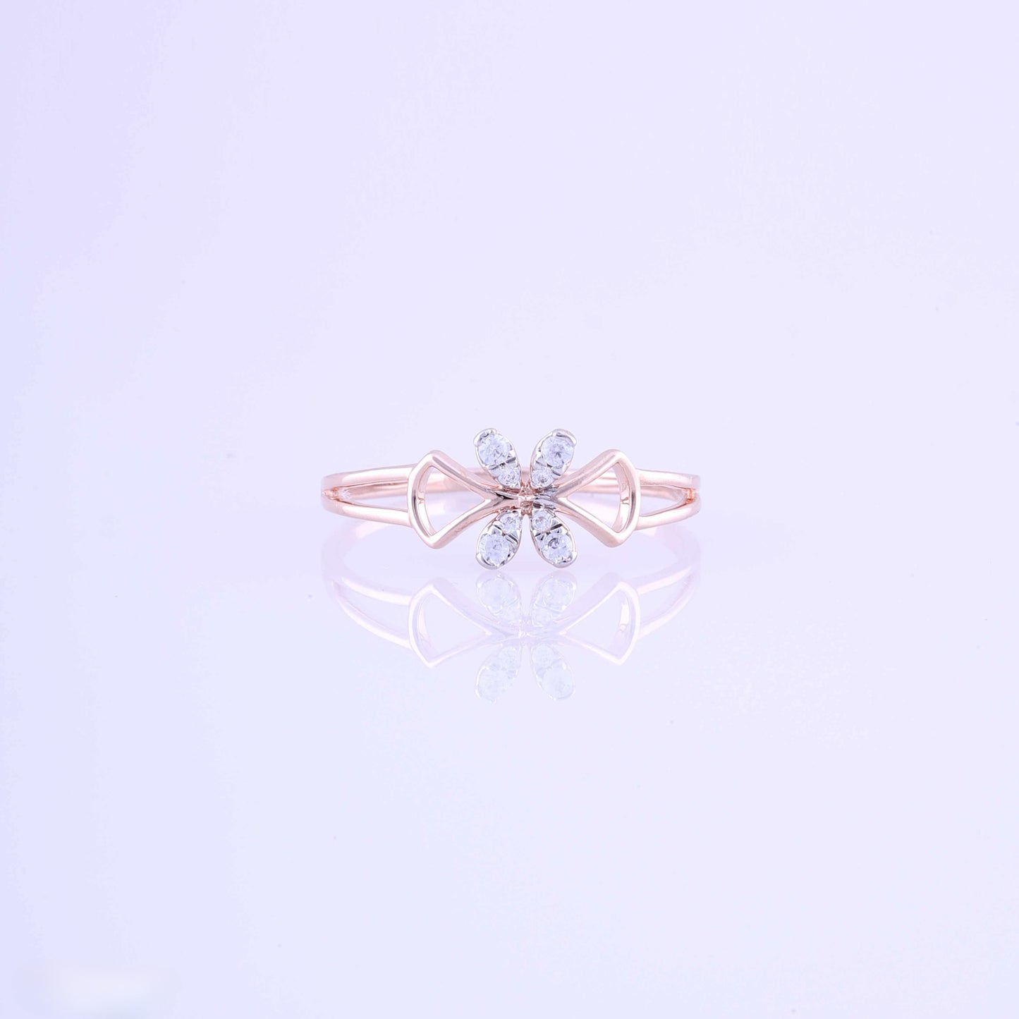 Diamond RING With 1.101 Gms of 18 Kt Gold and 0.068 Cts of Certified Natural Diamonds Code: MJ26RG653