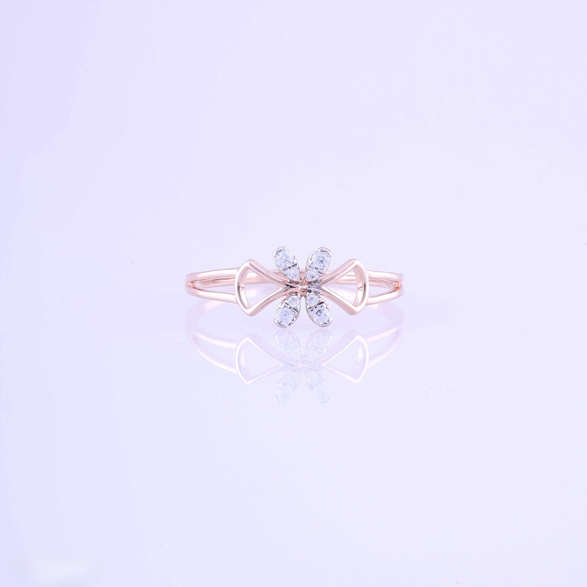 Diamond RING With 1.101 Gms of 18 Kt Gold and 0.068 Cts of Certified Natural Diamonds Code: MJ26RG653