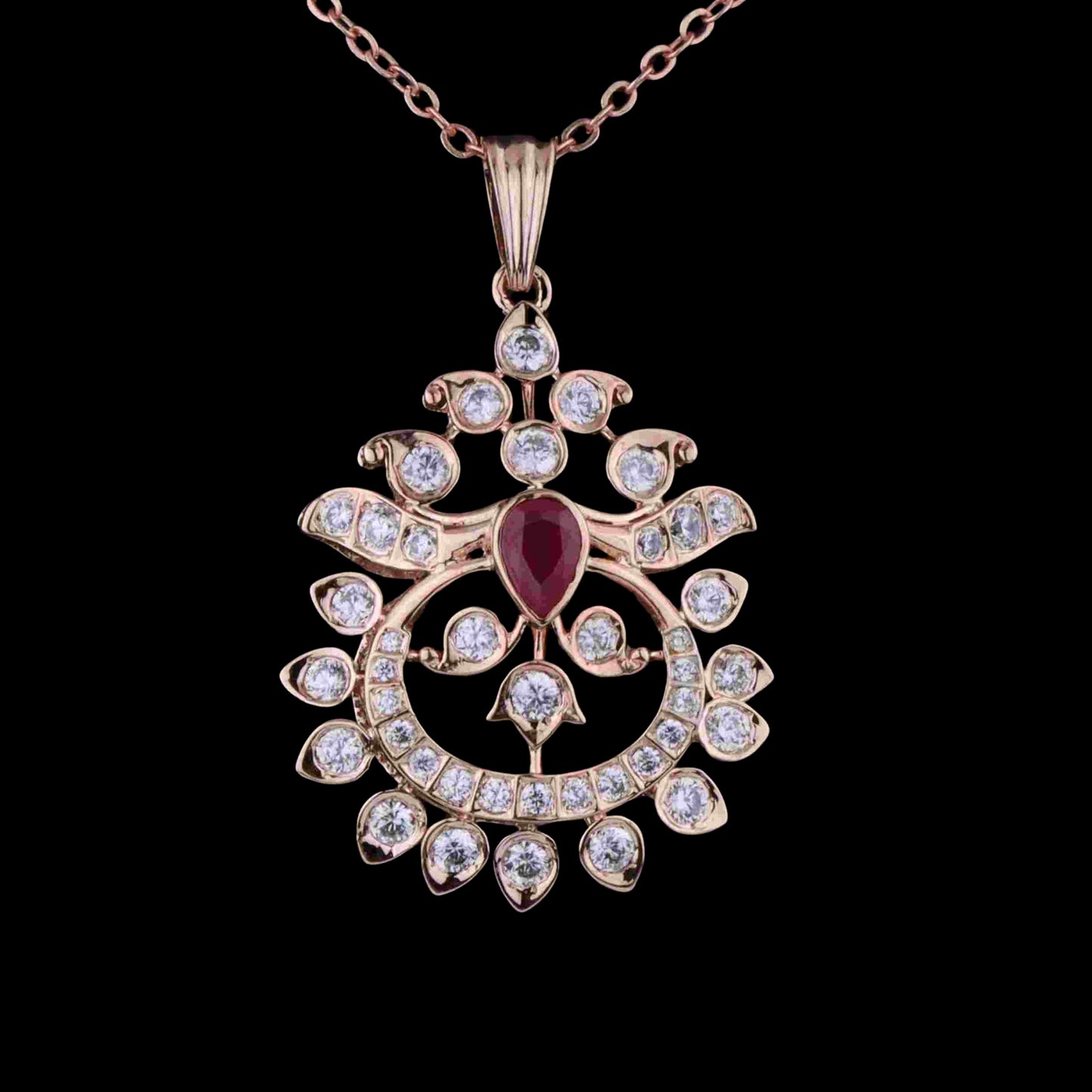 Diamond PENDANT With 5.505 Gms of 18 Kt Gold and 1.449 Cts of Certified Natural Diamonds Code: MJ26PND49