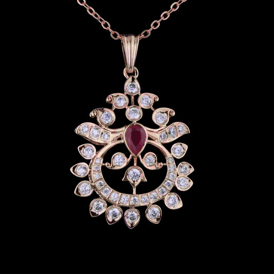 Diamond PENDANT With 5.505 Gms of 18 Kt Gold and 1.449 Cts of Certified Natural Diamonds Code: MJ26PND49