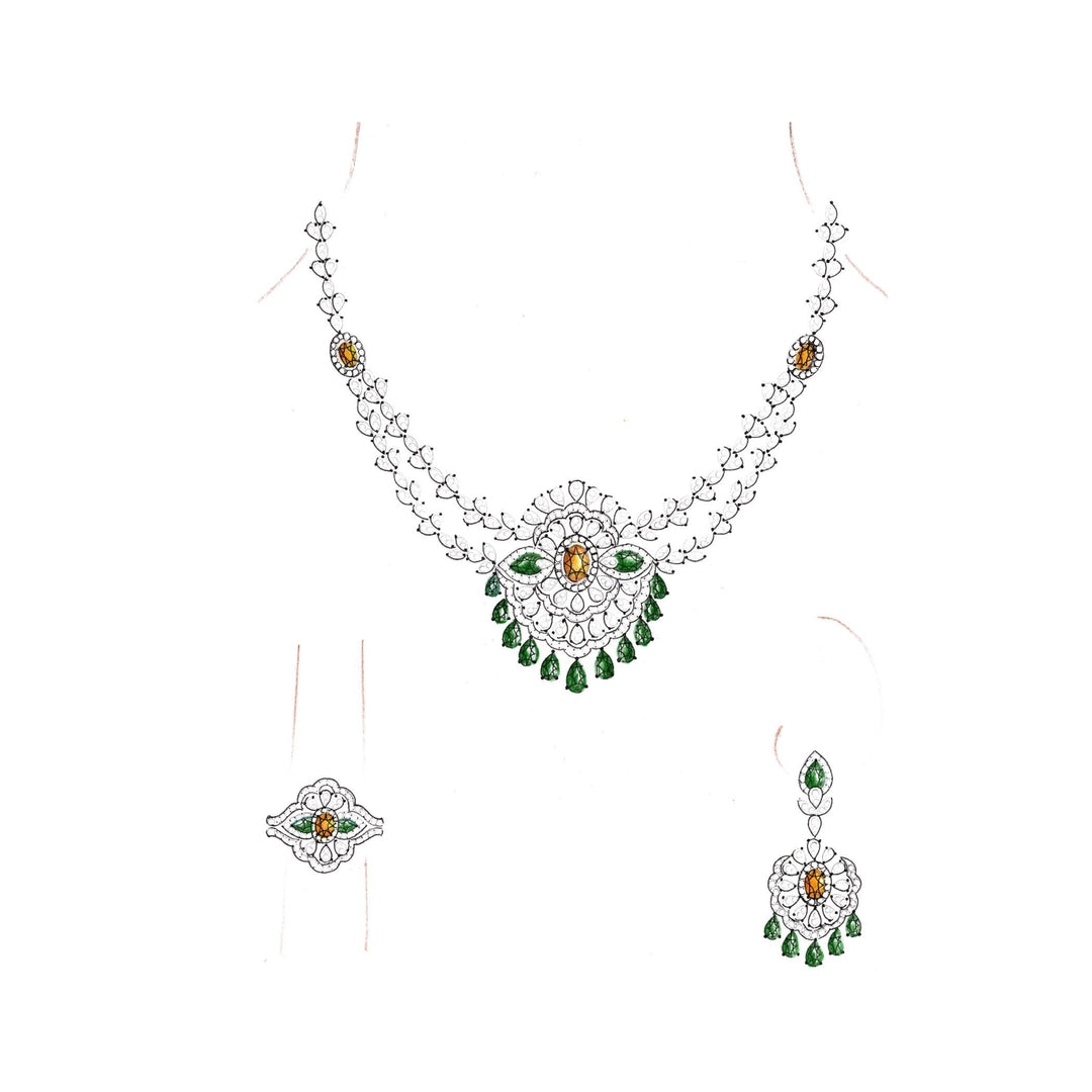 18 KT DIAMOND NECKLACE  Gms - MJ25NK577