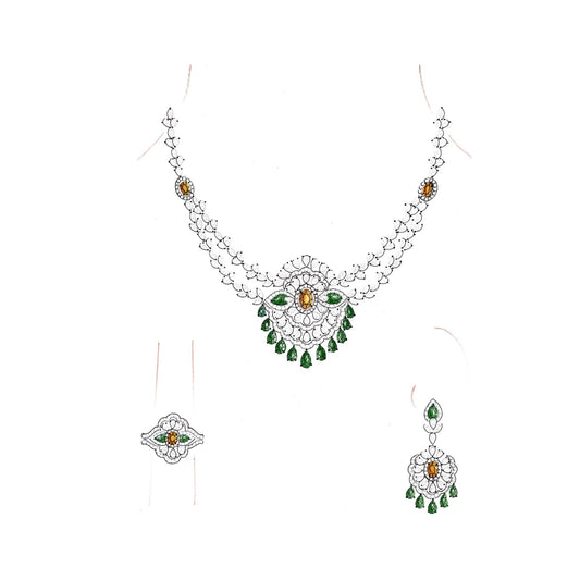 18 KT DIAMOND NECKLACE  Gms - MJ25NK577