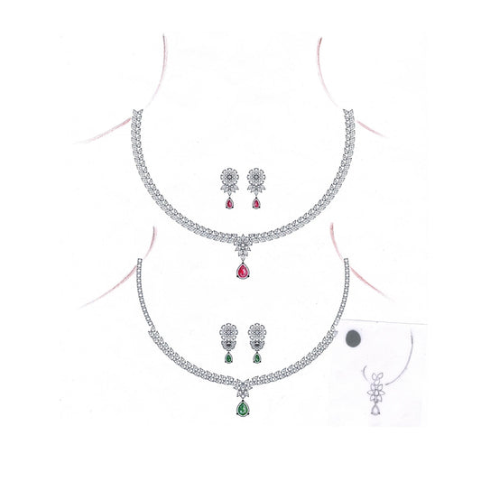 18 KT DIAMOND NECKLACE  Gms - MJ25NK563