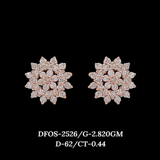 Diamond EARRING With 2.82 Gms of 18 Kt Gold and 0.44 Cts of Certified Natural Diamonds Code: MJ26ER480