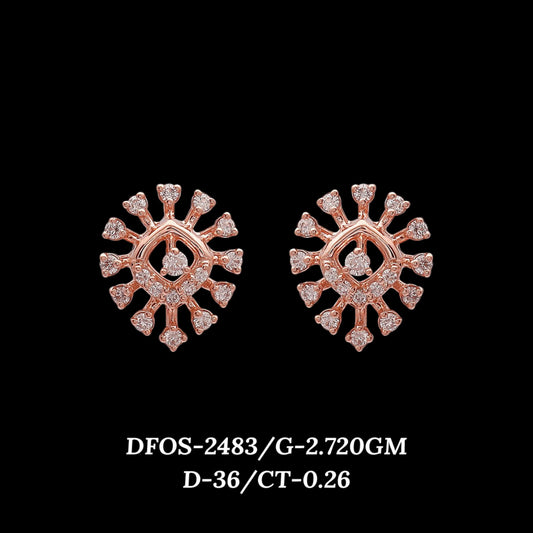 Diamond EARRING With 2.72 Gms of 18 Kt Gold and 0.26 Cts of Certified Natural Diamonds Code: MJ26ER461