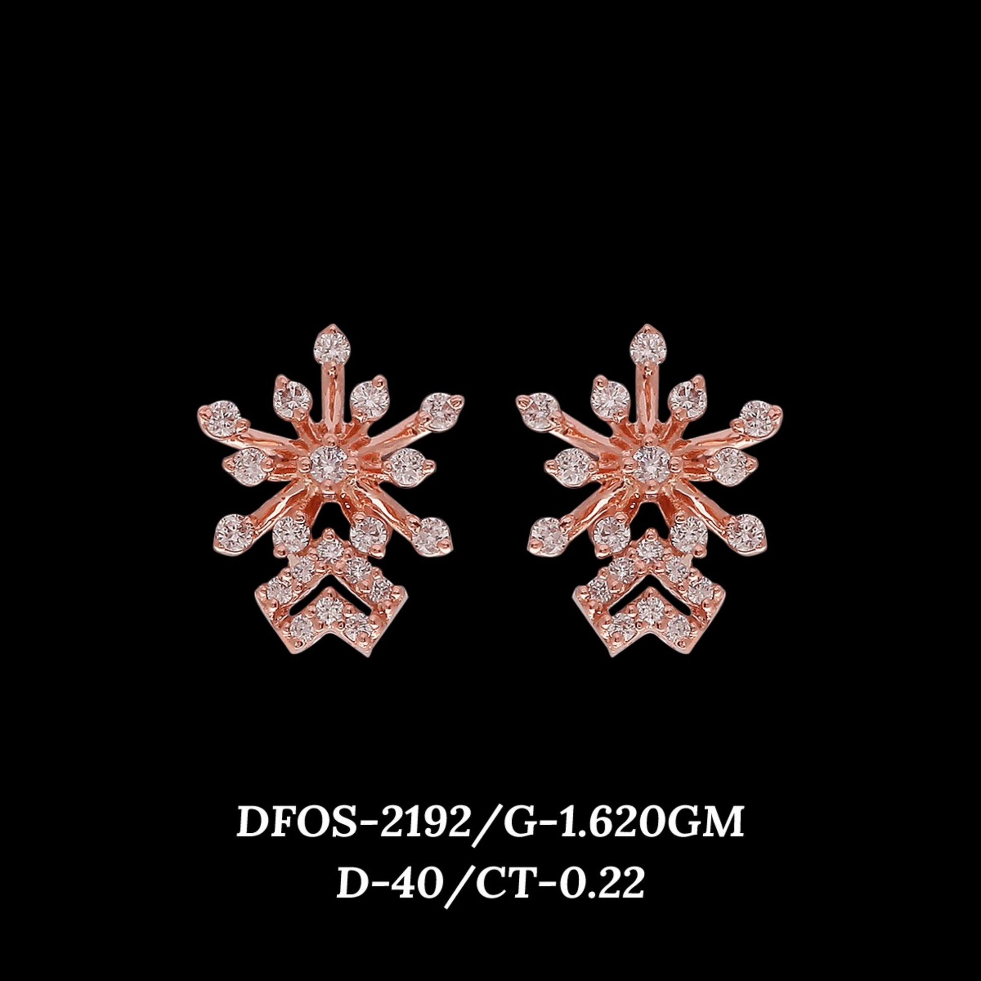 Diamond EARRING With 1.62 Gms of 18 Kt Gold and 0.22 Cts of Certified Natural Diamonds Code: MJ26ER365