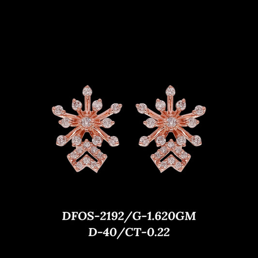 Diamond EARRING With 1.62 Gms of 18 Kt Gold and 0.22 Cts of Certified Natural Diamonds Code: MJ26ER365