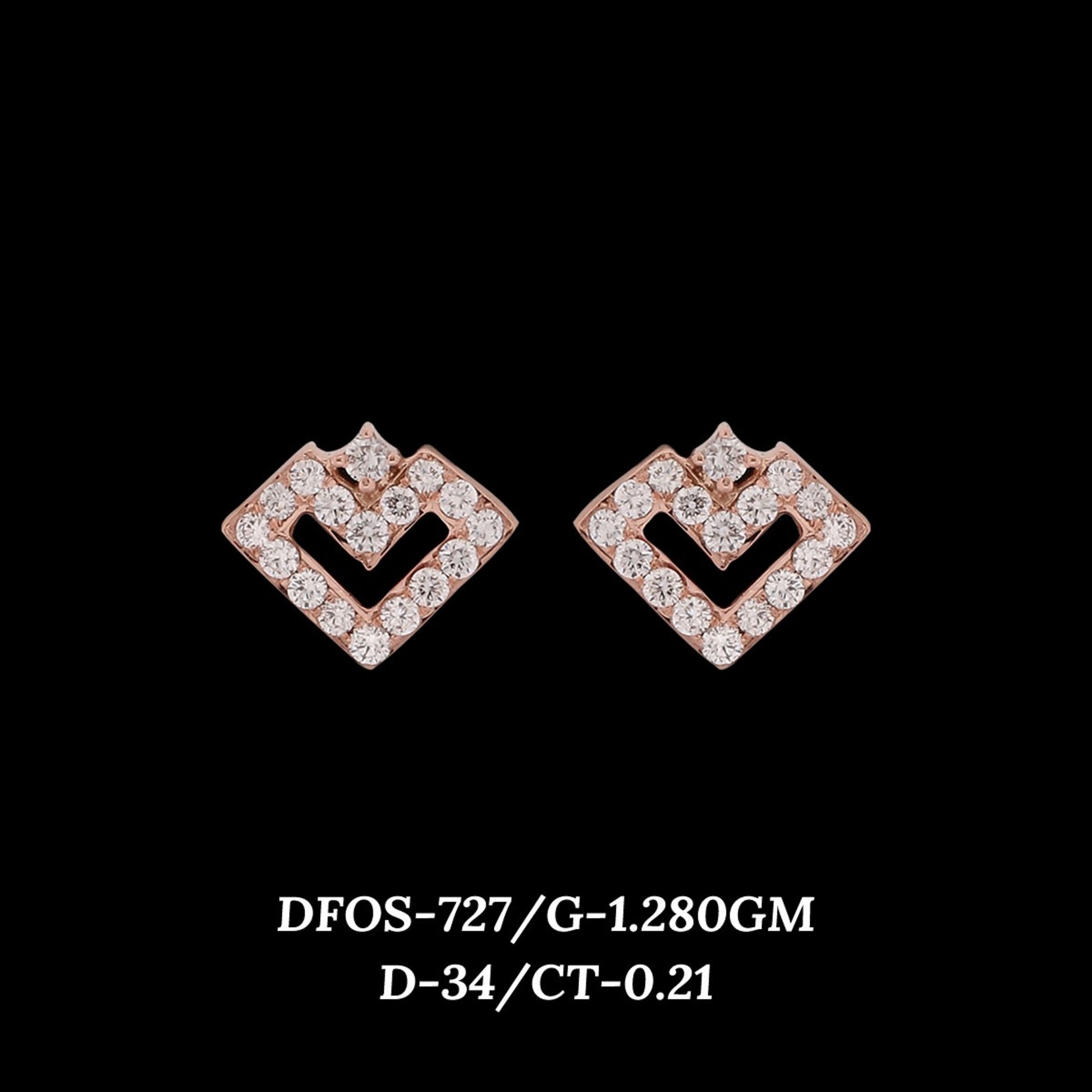 Diamond EARRING With 1.28 Gms of 18 Kt Gold and 0.21 Cts of Certified Natural Diamonds Code: MJ26ER586