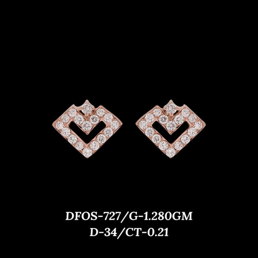 Diamond EARRING With 1.28 Gms of 18 Kt Gold and 0.21 Cts of Certified Natural Diamonds Code: MJ26ER586