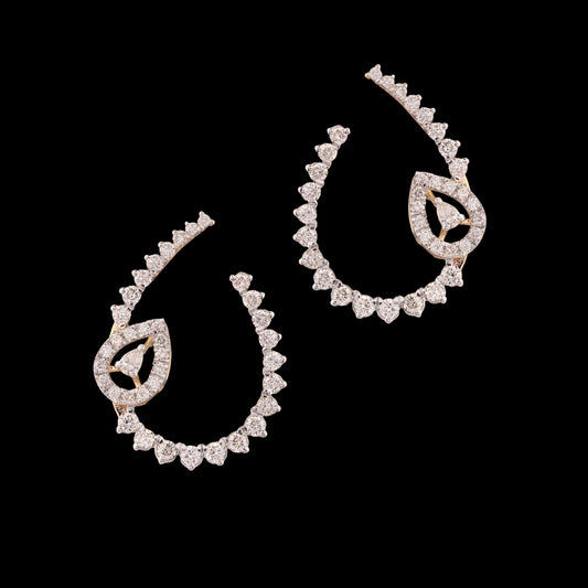 18 KT DIAMOND EARRING 5.22 Gms - MJ25ER58