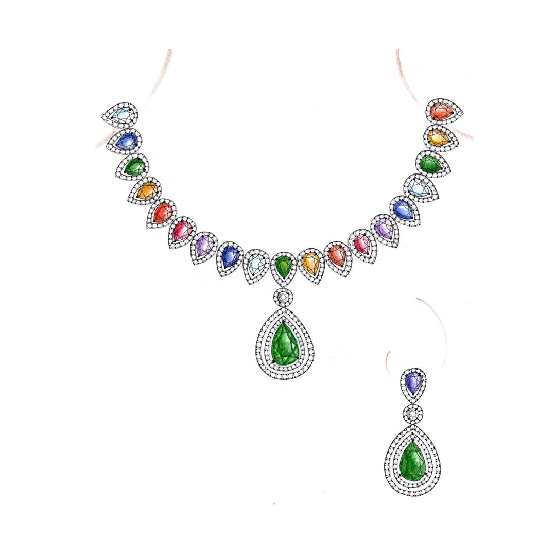18 KT DIAMOND NECKLACE  Gms - MJ25NK570