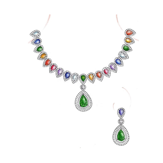 18 KT DIAMOND NECKLACE  Gms - MJ25NK570