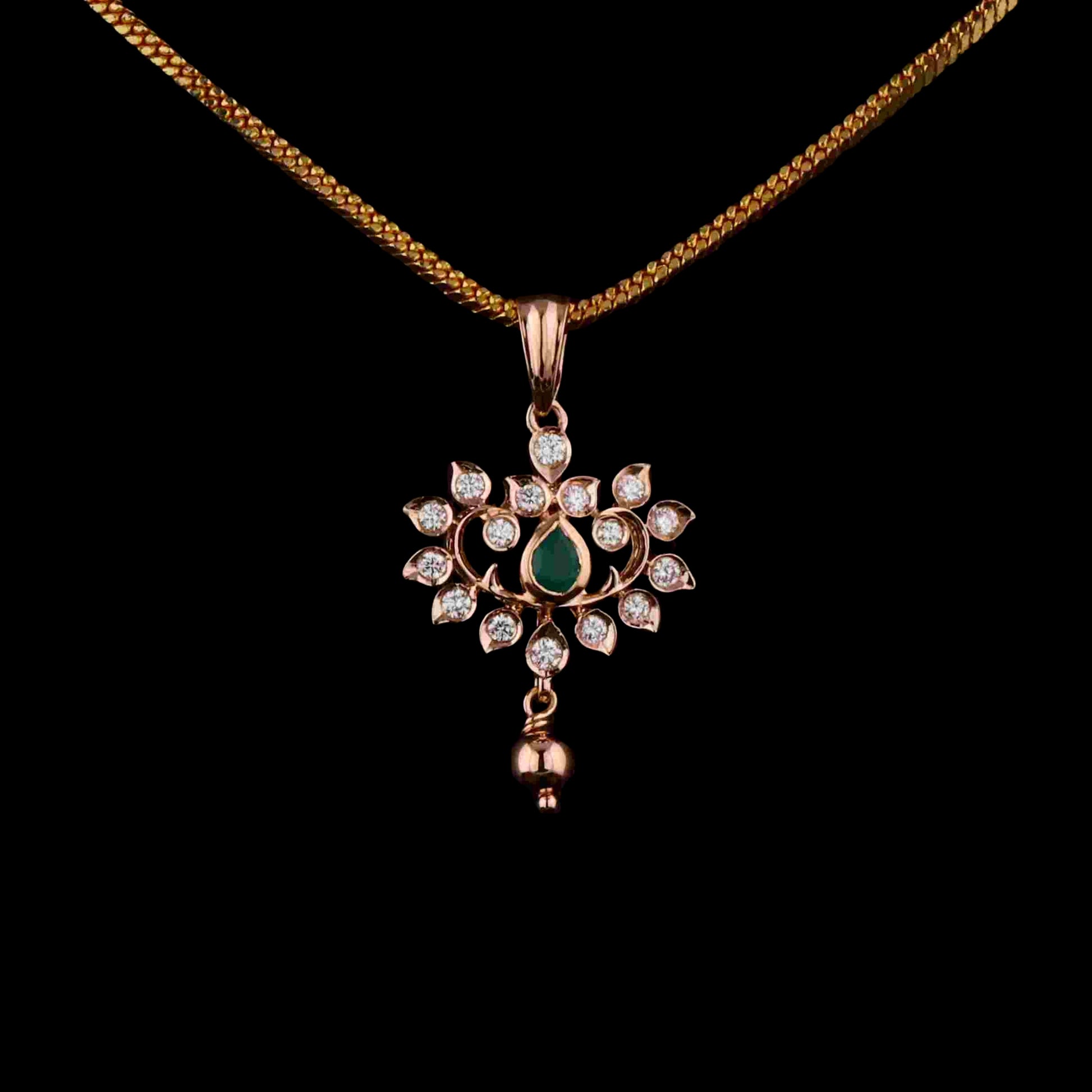 Diamond PENDANT With 2.12 Gms of 18 Kt Gold and 0.273 Cts of Certified Natural Diamonds Code: MJ26PND73